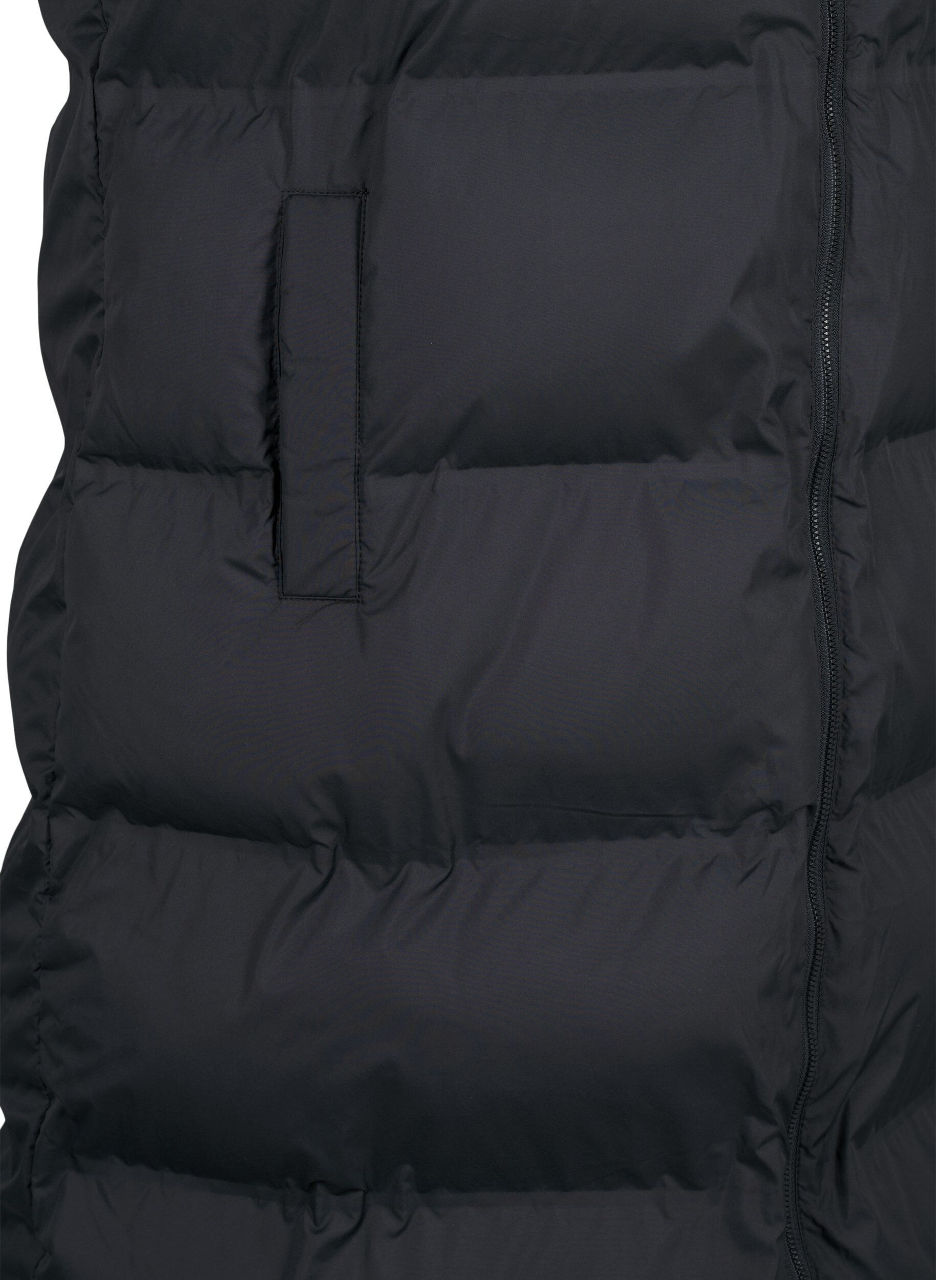 ZizzifashionLong vest with pockets and two-way zipper, Black, Packshot image number 3