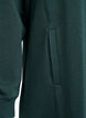 FLASH - Short sweatshirt dress with high collar and pockets, Green, Packshot image number 3