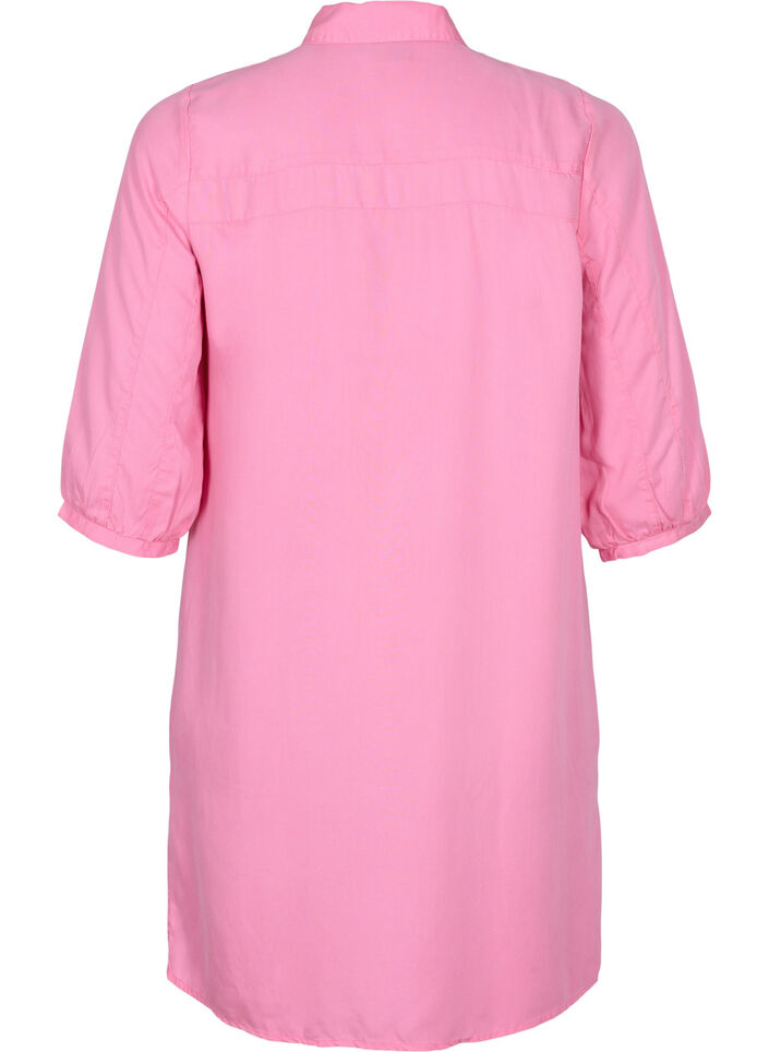 	 Long shirt with 3/4 sleeves in lyocell (TENCEL™), Rosebloom, Packshot image number 1