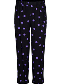 Viscose trousers with polka dots