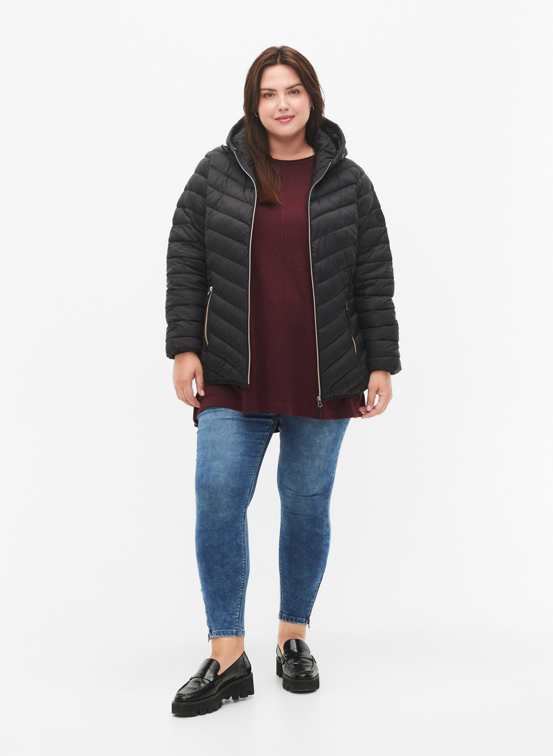 ZizzifashionLightweight jacket with hood, Black, Model image number 1