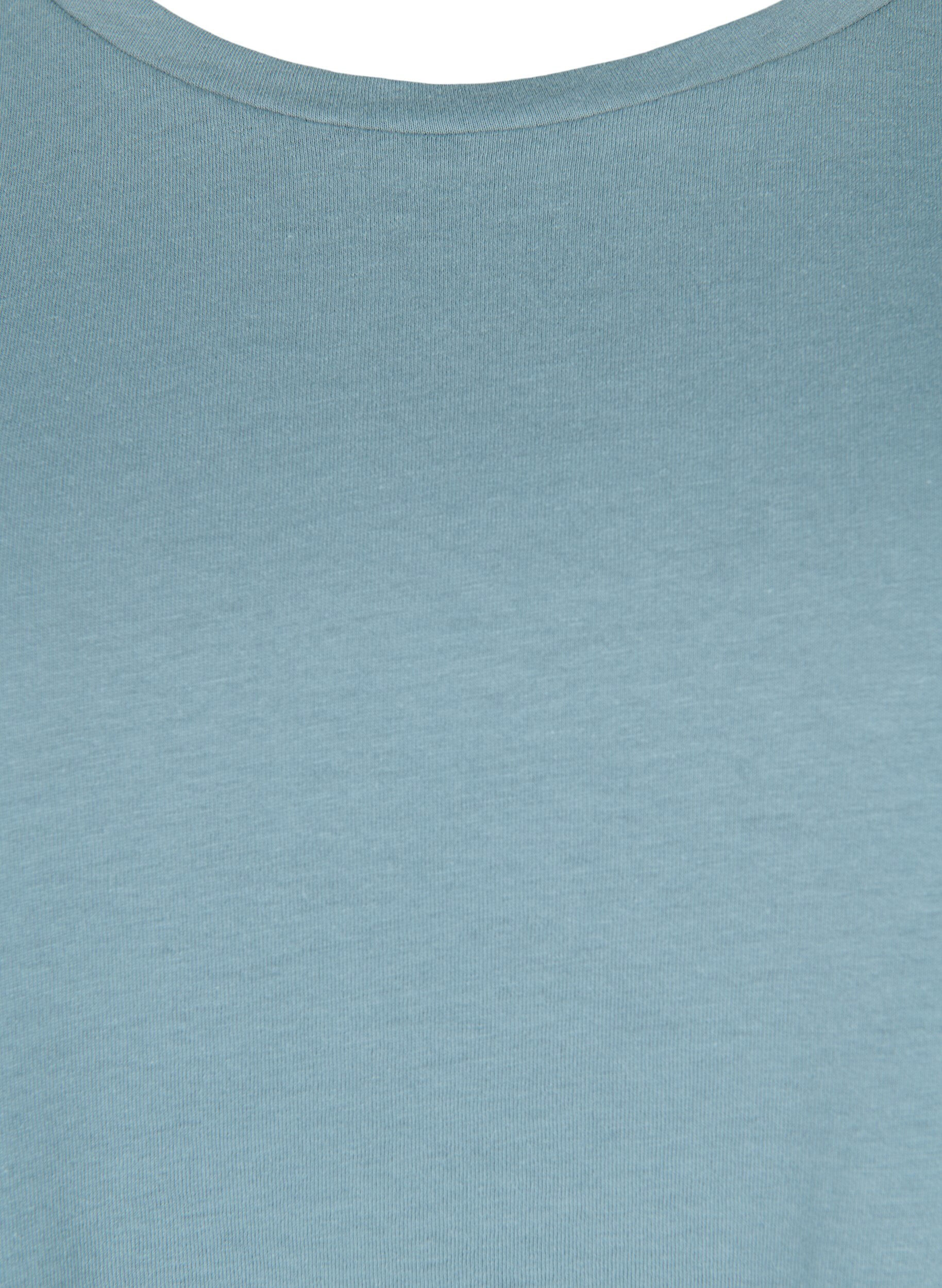 Zizzifashion Short sleeved cotton blend t-shirt, Blue, Packshot image number 2