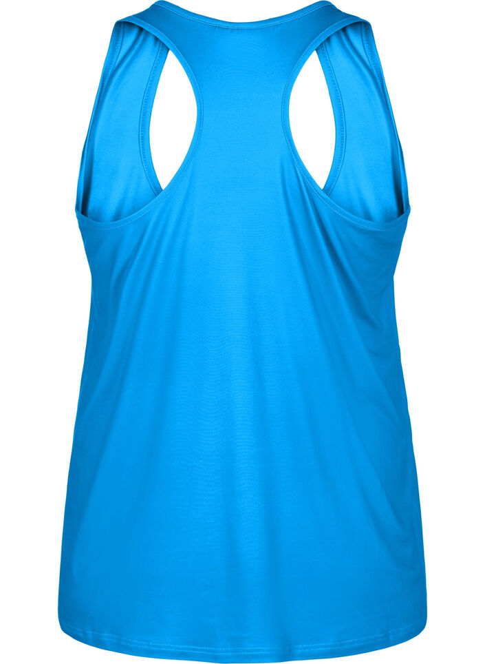Workout top with racer back, Blue, Packshot image number 1