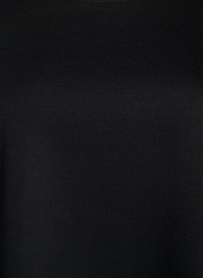 Short sweat dress with balloon sleeves, Black, Packshot image number 2