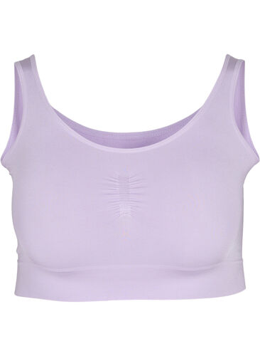 Stretchy seamless bra, Pastel Lilac, Packshot image number 0