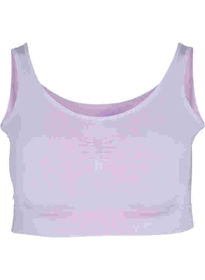 Stretchy seamless bra, Pastel Lilac, Packshot image number 0