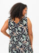 Printed top with V-neck, Black w. Gr.Leaf AOP, Model image number 1