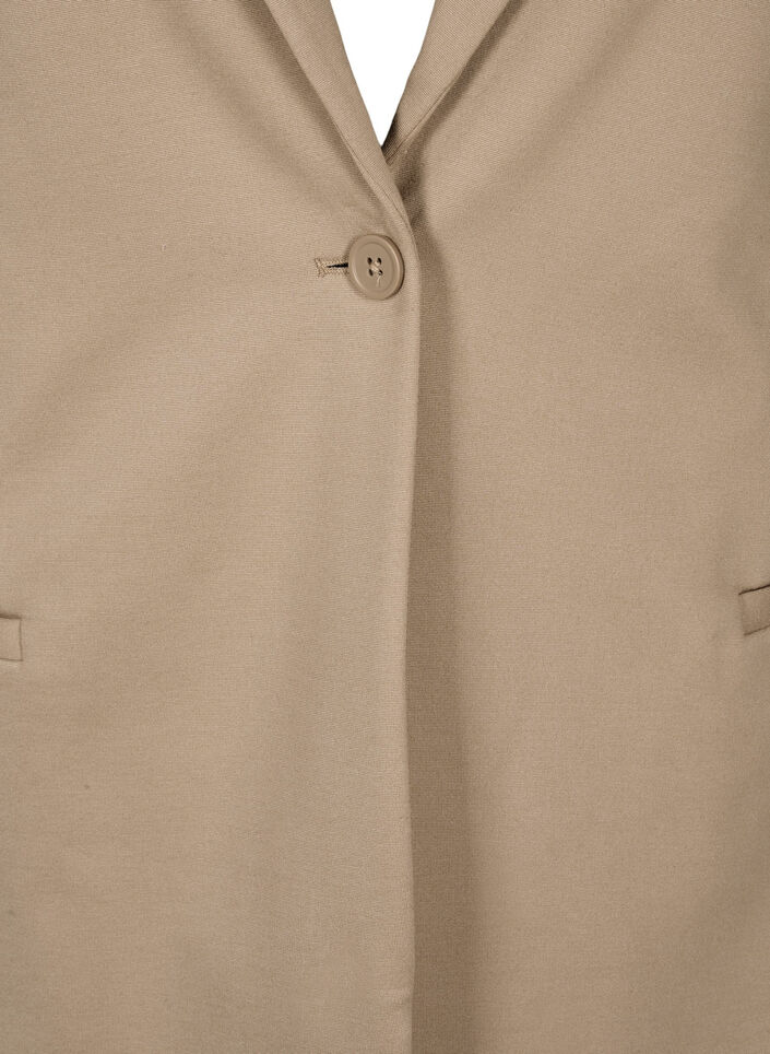 Simple blazer with button closure, Beige, Packshot image number 2