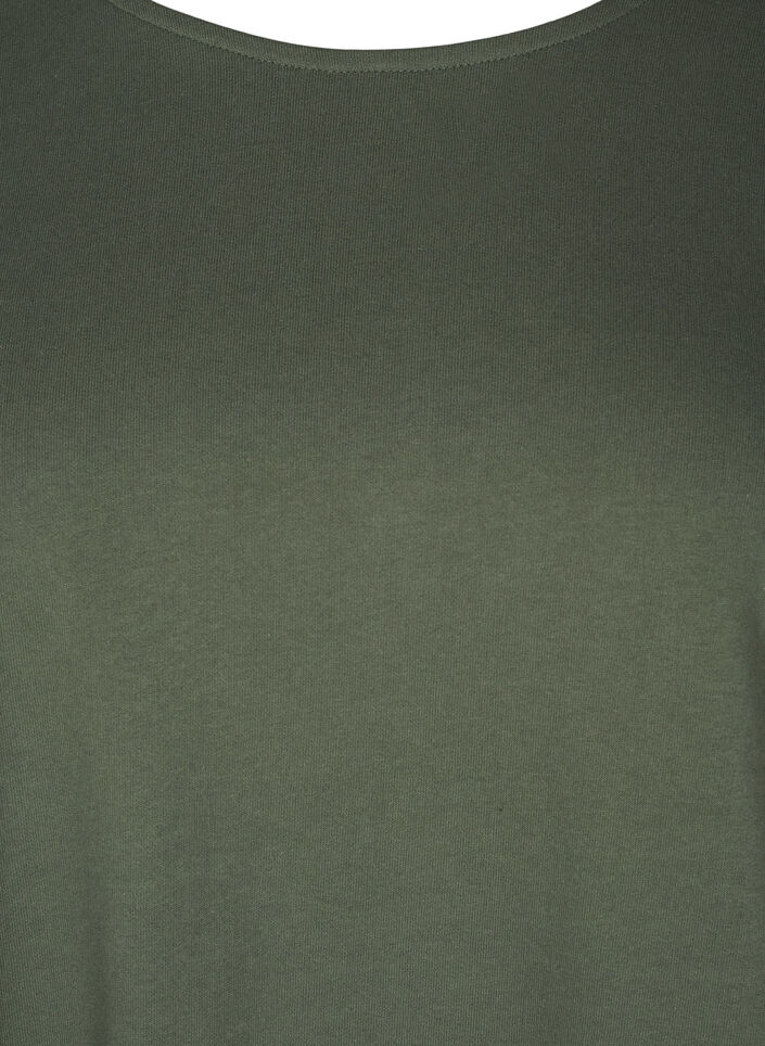 Balloon dress in cotton with pockets, Green, Packshot image number 2