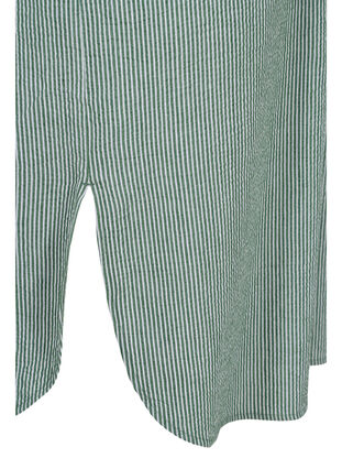 Striped cotton shirt dress, Green Stripe, Packshot image number 3