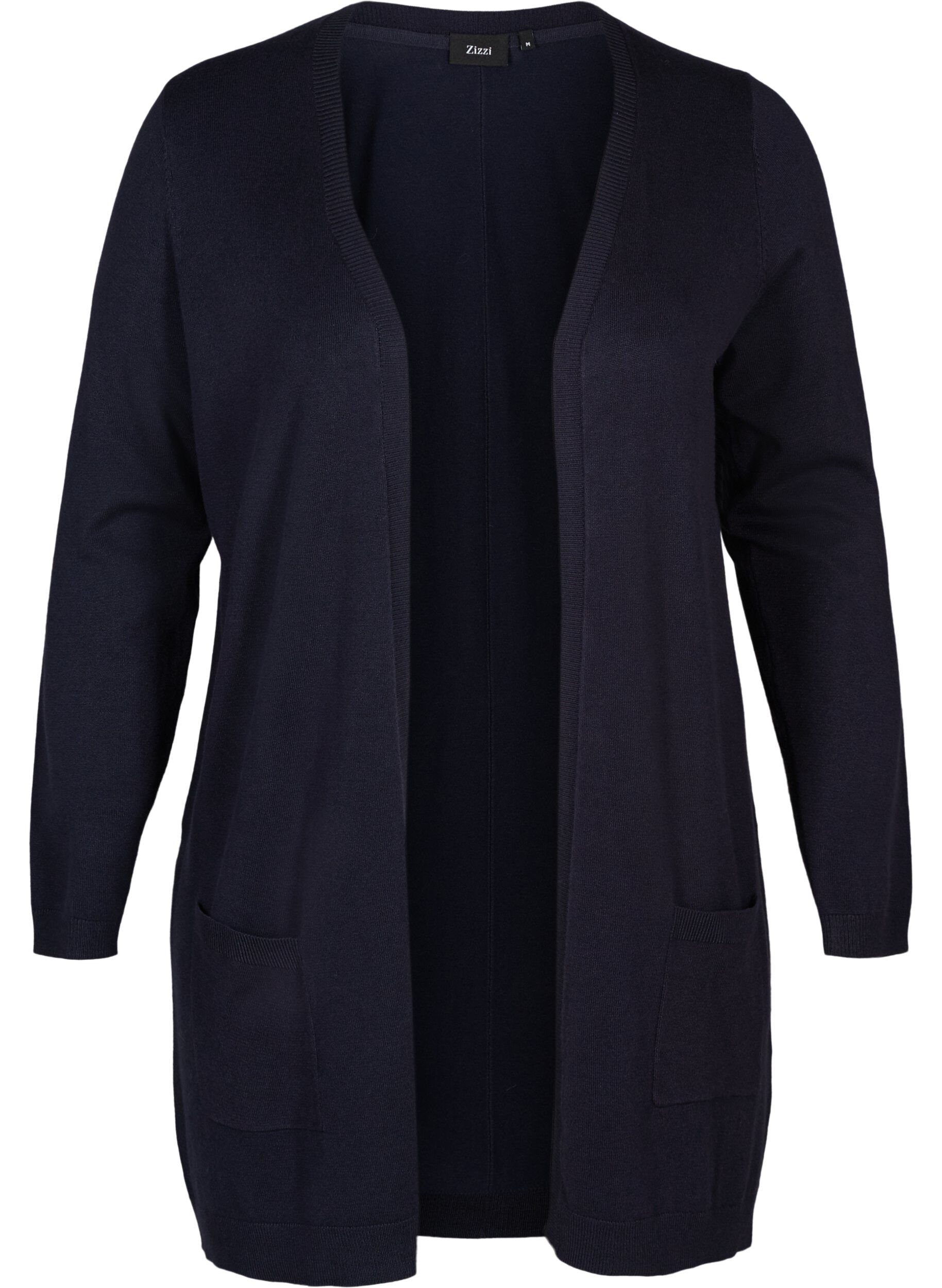 Long knitted cardigan in a viscose blend
