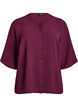 Shirt Blouse with V-Neck and 3/4 Sleeves, Dark Bordeaux, Packshot image number 0