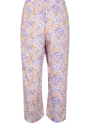 Loose all-over print viscose trousers, Cameo Pink AOP, Packshot image number 1