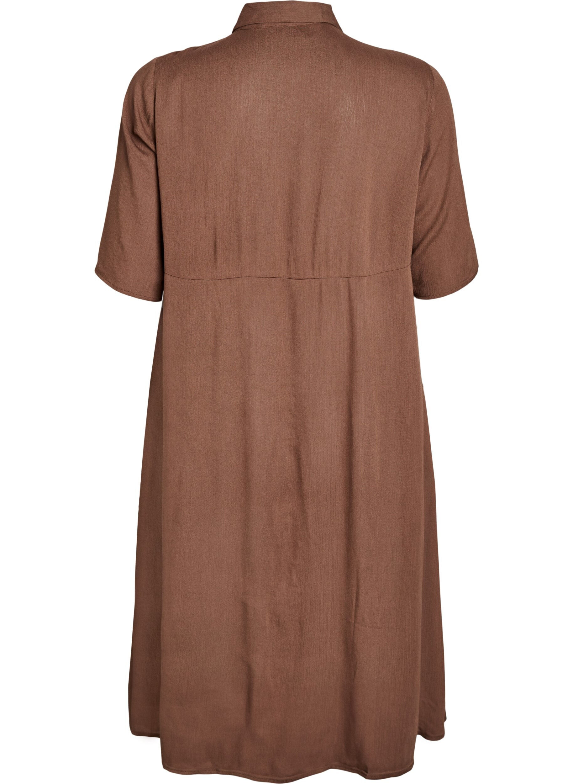 ZizzifashionMidi shirt dress with short sleeves, Green, Packshot image number 1