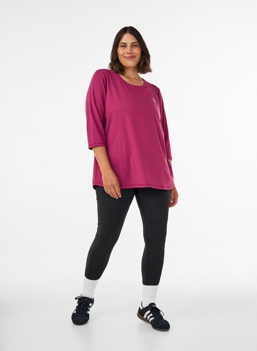 Sports top with 3/4 sleeves, Pink, Model image number 1