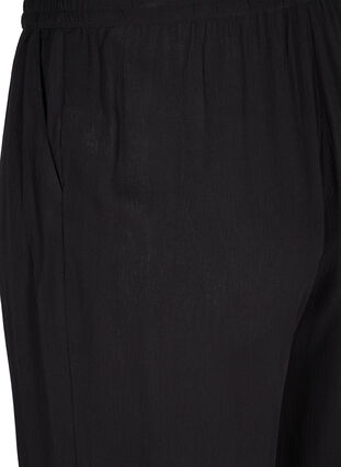 Loose culotte trousers in viscose, Black, Packshot image number 3