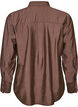 Viscose shirt with golden buttons, Brown, Packshot image number 1