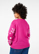 Christmas jumper with a round neck, Pink Glow Comb, Model image number 1