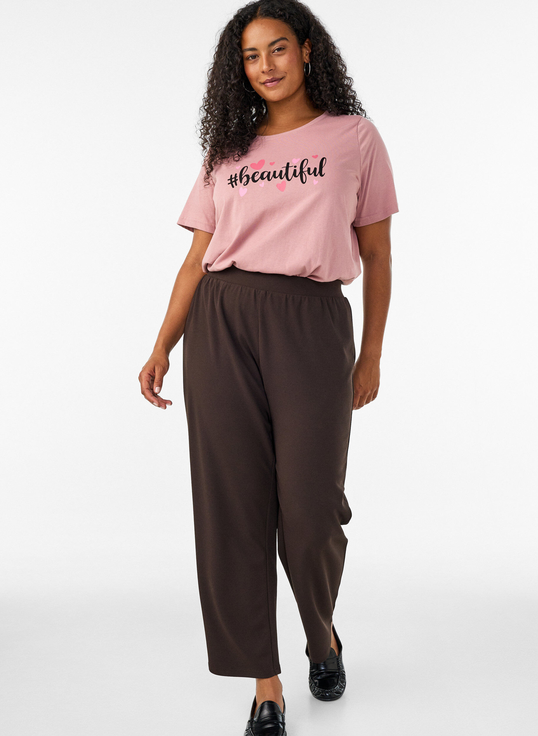 ZizzifashionT-shirt with motif, Red, Model image number 1