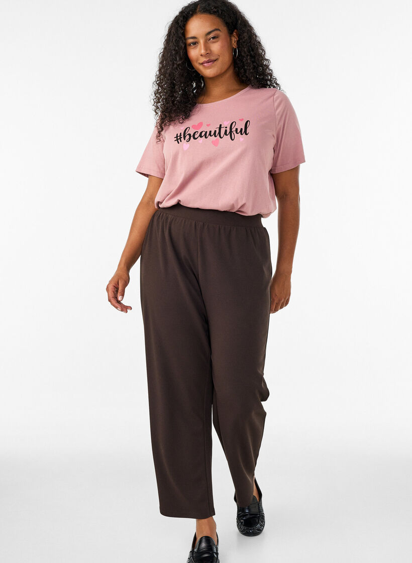 T-shirt with motif, Red, Model image number 1