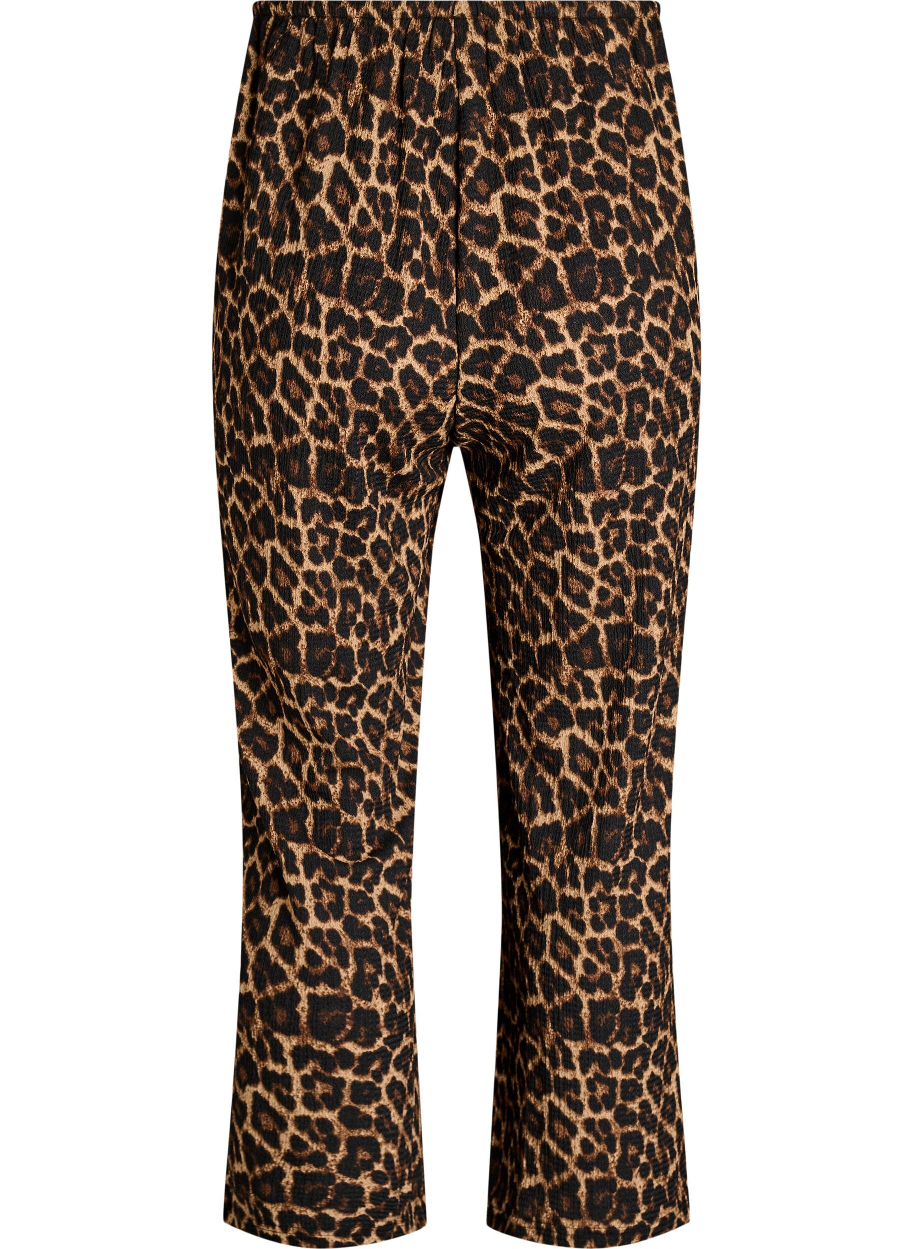 Zizzifashion Wide-leg trousers in a light textured fabric, Black, Packshot image number 1