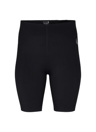 Tight-fitting training shorts with pocket, Black, Packshot image number 0