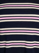 Long-sleeved night top in ribbed jersey with stripes, Blue, Packshot image number 2