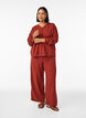 Wide-leg linen and viscose trousers, Red, Model image number 0
