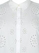 Shirt blouse with embroidery anglaise and 3/4 sleeves, Bright White, Packshot image number 2