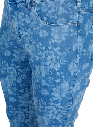 Patterned super slim Amy jeans, Blue denim, Packshot image number 2