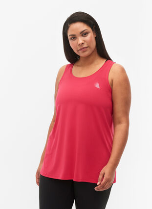 Plain-coloured sports top with round neck, Jazzy, Model image number 0