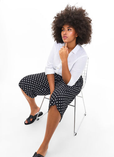 Culotte trousers with print, Black Dot, Image image number 0