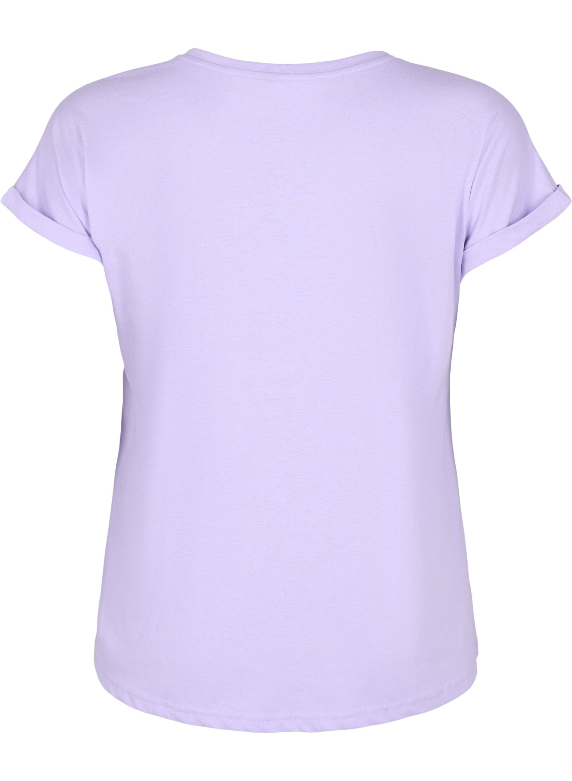 ZizzifashionShort sleeved cotton blend t-shirt, Purple, Packshot image number 1