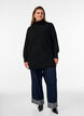 Loose knit jumper with a turtleneck, Black, Model image number 1