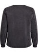 Sweatshirt with rhinestones and washed effect, Dark Grey, Packshot image number 1