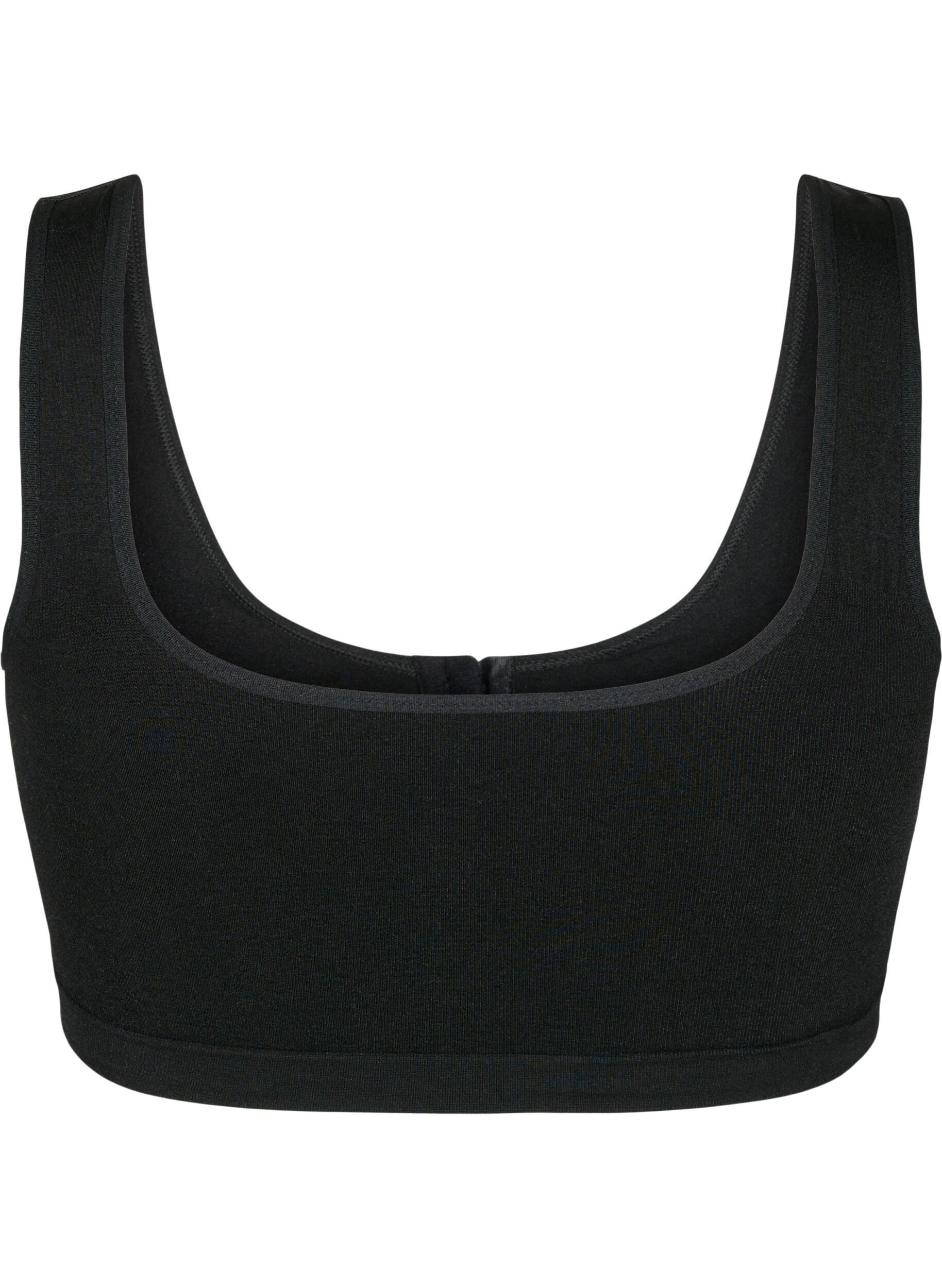 Zizzifashion Seamless bra with front closure, Black, Packshot image number 1