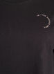 Sporty t-shirt in organic cotton, Black, Packshot image number 2
