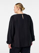 Long-sleeved viscose blouse, Black, Model image number 2