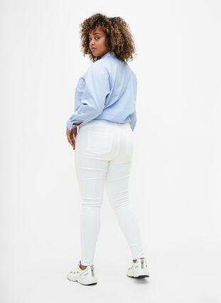 High-waisted jeggings, White, Model image number 1