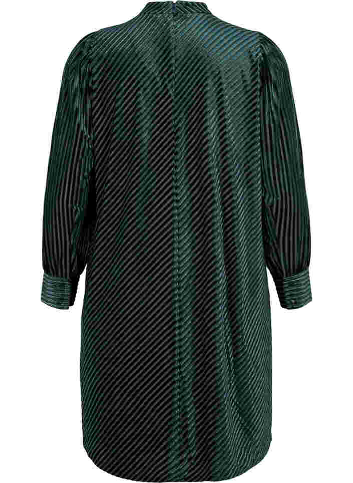 Textured dress in velour, Scarab, Packshot image number 1