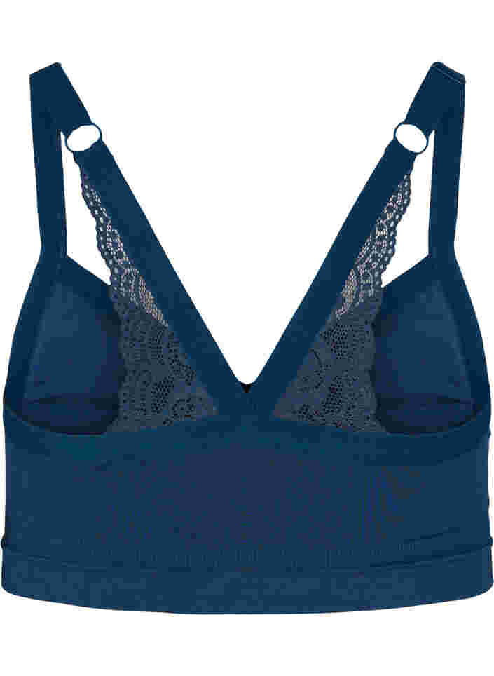 Soft bra with lace back, Blue Wing Teal, Packshot image number 1