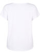 V-neck T-shirt with chest pocket, Bright White, Packshot image number 1