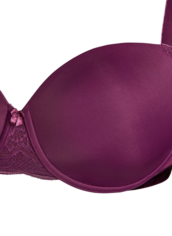 Moulded bra with mesh, Purple, Packshot image number 2