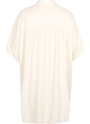 Loose viscose tunic with 2/4-length sleeves, Birch, Packshot image number 1