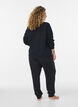 Sweat cardigan with high collar and zip, Black, Model image number 2