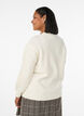 Knitted blouse with sewn-on cord details, Beige, Model image number 2