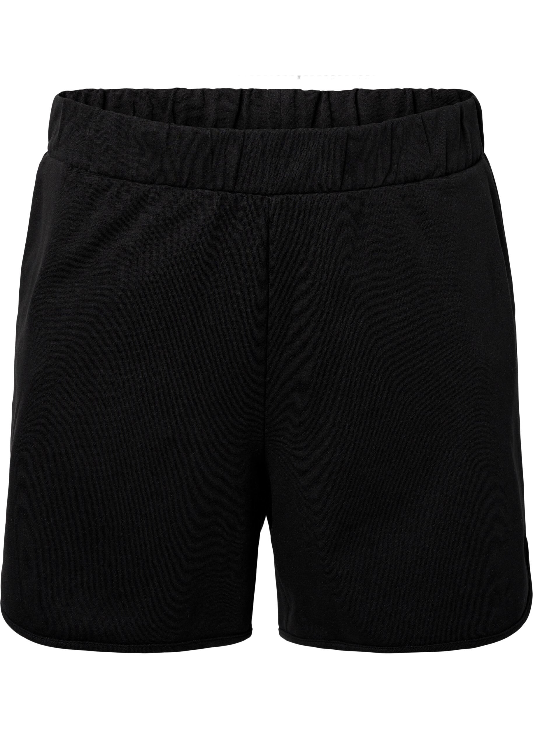 Zizzifashion Plain workout shorts with pockets, Black, Packshot image number 0