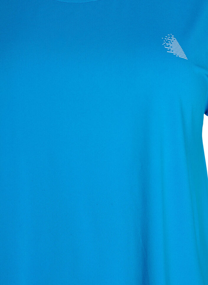 Solid-coloured training T-shirt, Blue, Packshot image number 2