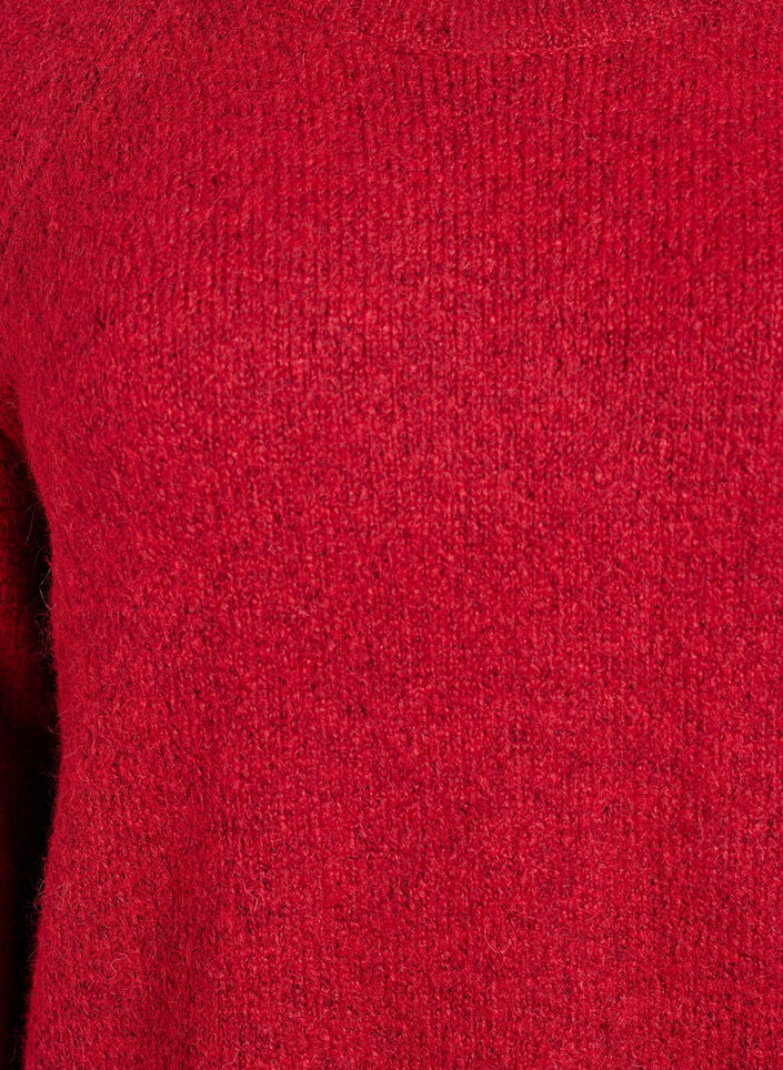 Knitted blouse with raglan sleeves, Red, Packshot image number 2