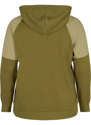 Sweatshirt with hood and pocket, Olive Drab, Packshot image number 1
